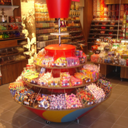 Runde Candydisplay